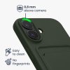 Kwmobile tok Apple iPhone 16-hoz, sötétzöld, szilikon, KWM000022UF002C