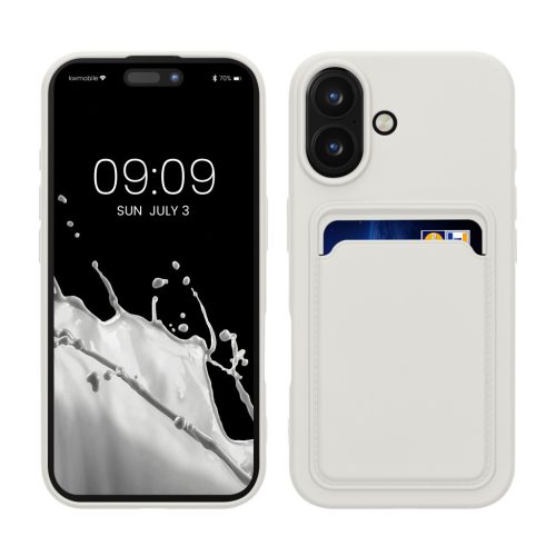 Kwmobile tok Apple iPhone 16-hoz, fehér, szilikon, KWM000022UF005C