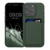 Kwmobile tok Apple iPhone 16 Pro készülékhez, sötétzöld, szilikon, KWM000022UH002C