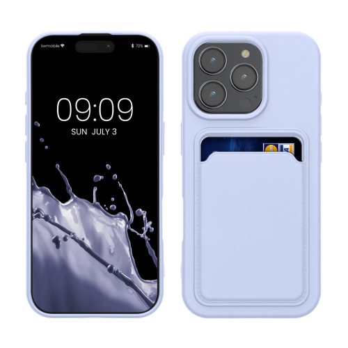 Kwmobile tok Apple iPhone 16 Pro készülékhez, kék, szilikon, KWM000022UH003C