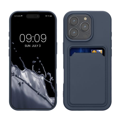 Kwmobile Apple iPhone 16 Pro tok, sötétkék, szilikon, KWM000022UH004C