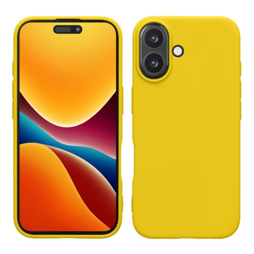 Kwmobile tok Apple iPhone 16-hoz, sárga, szilikon, KWM000022UJ002C