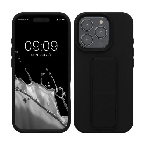 Kwmobile tok Apple iPhone 16 Pro készülékhez, fekete, szilikon, KWM000022UN003C