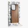 Kwmobile tok Apple iPhone 16 Pro készülékhez, barna, fa/szilikon, KWM000022UQ001C