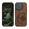 Kwmobile tok Apple iPhone 16 Pro készülékhez, barna, fa/szilikon, KWM000022UT001C