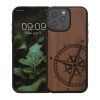Kwmobile tok Apple iPhone 16 Pro Max készülékhez, barna, fa/szilikon, KWM000022UU001C