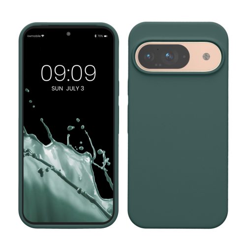 Kwmobile tok Google Pixel 9/Pixel 9 Pro készülékhez, zöld, szilikon, KWM000020PI018C