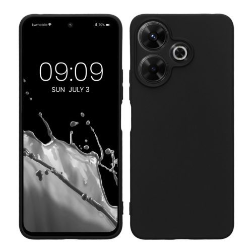 Kwmobile Poco F6 Pro tok, fekete, szilikon, KWM000020QF001C