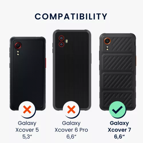 Kwmobile tok Samsung Galaxy Xcover 7-hez, kék, szilikon, KWM000021VH004C
