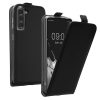 Kwmobile tok Samsung Galaxy S21 készülékhez, fekete, öko bőr/szilikon, KWM000021VM001C