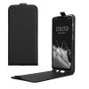 Kwmobile tok Samsung Galaxy A12 készülékhez, fekete, öko bőr/szilikon, KWM000021VO001C