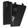 Kwmobile tok Samsung Galaxy A12 készülékhez, fekete, öko bőr/szilikon, KWM000021VO001C