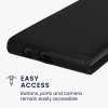 Kwmobile tok Samsung Galaxy A12 készülékhez, fekete, öko bőr/szilikon, KWM000021VO001C