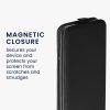 Kwmobile tok Samsung Galaxy A12 készülékhez, fekete, öko bőr/szilikon, KWM000021VO001C