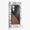Kwmobile tok OnePlus Nord CE4 Lite-hoz, barna/fekete, fa/szilikon, KWM000022UX001C