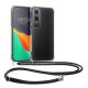 Kwmobile tok nyakpánttal OnePlus Nord CE4 Lite-hoz, átlátszó/fekete, szilikon, KWM000022VA001C