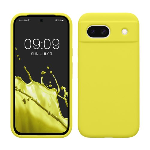 Kwmobile Google Pixel 8a tok, sárga, szilikon, KWM000020KQ049C