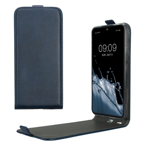 Kwmobile tok Samsung Galaxy A54 5G-hez, sötétkék, öko-bőr/szilikon, KWM000018TT002C