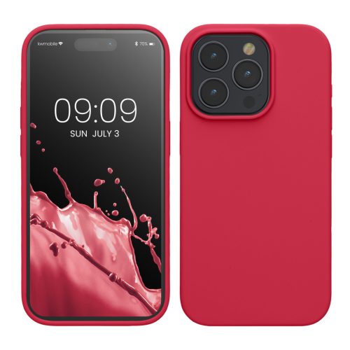 Kwmobile tok Apple iPhone 15 Pro készülékhez, rózsaszín, szilikon, KWM000020CC037C