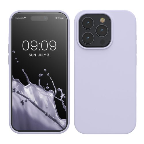 Kwmobile tok Apple iPhone 15 Pro készülékhez, világoslila, szilikon, KWM000020CC039C