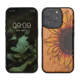   Kwmobile tok Apple iPhone 15 Pro készülékhez, többszínű, fa/szilikon, KWM000020EI004C