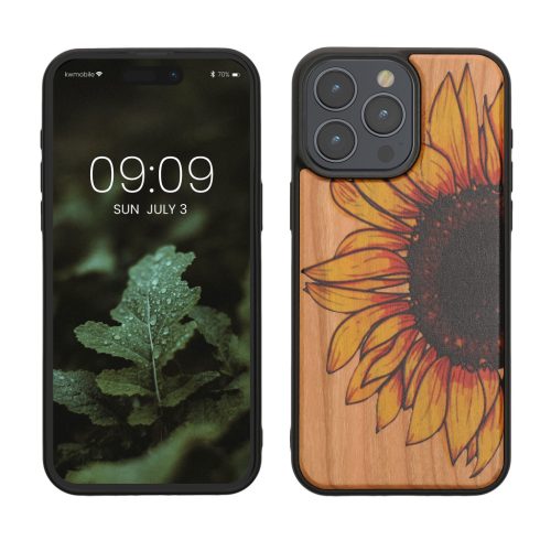 Kwmobile tok Apple iPhone 15 Pro Max készülékhez, többszínű, fa/szilikon, KWM000020EJ002C