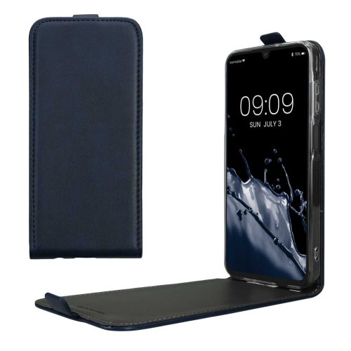 Kwmobile tok Samsung Galaxy A15 5G-hez, sötétkék, öko-bőr/szilikon, KWM000021OM002C