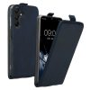 Kwmobile tok Samsung Galaxy A15 5G-hez, sötétkék, öko-bőr/szilikon, KWM000021OM002C