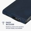 Kwmobile tok Samsung Galaxy A15 5G-hez, sötétkék, öko-bőr/szilikon, KWM000021OM002C