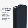 Kwmobile tok Samsung Galaxy A15 5G-hez, sötétkék, öko-bőr/szilikon, KWM000021OM002C