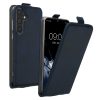 Kwmobile tok Samsung Galaxy A55 5G-hez, sötétkék, öko-bőr/szilikon, KWM000021OP002C