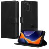Kwmobile tok és védőfólia szett Apple iPhone 12/iPhone 12 Pro készülékhez, fekete, öko-bőr/szilikon, KWM000022VF001C