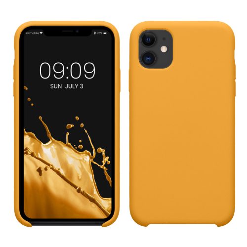 Kwmobile tok Apple iPhone 11-hez, narancssárga, szilikon, KWM000010EY114C
