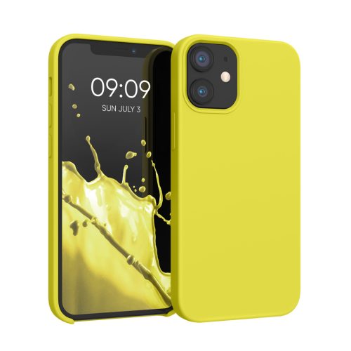 Kwmobile tok Apple iPhone 12 Mini készülékhez, sárga, szilikon, KWM000011JO070C