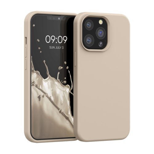 Kwmobile tok Apple iPhone 13 Pro készülékhez, krémszínű, szilikon, KWM000013OX053C