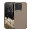 Kwmobile tok Apple iPhone 15 Pro készülékhez, bézs, szilikon, KWM000020CC047C