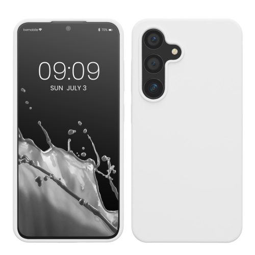 Kwmobile tok Samsung Galaxy S24-hez, fehér, szilikon, KWM000021KW020C