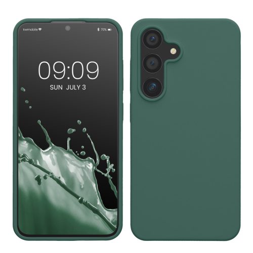 Kwmobile tok Samsung Galaxy S24-hez, zöld, szilikon, KWM000021KW023C