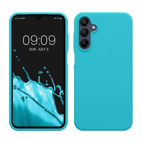 Kwmobile tok Samsung Galaxy A15 5G-hez, világoskék, szilikon, KWM000021MF028C