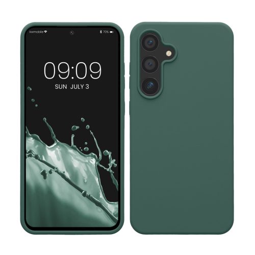 Kwmobile tok Samsung Galaxy S24 FE-hez, zöld, szilikon, KWM000021WA009C