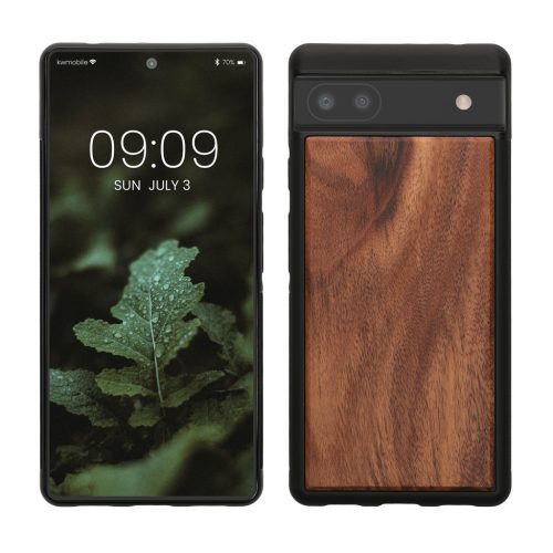 Kwmobile Google Pixel 6a tok, barna, fa/szilikon, KWM000015MB003C