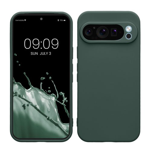Kwmobile Google Pixel 9 Pro tok, sötétzöld, szilikon, KWM000020PH013C