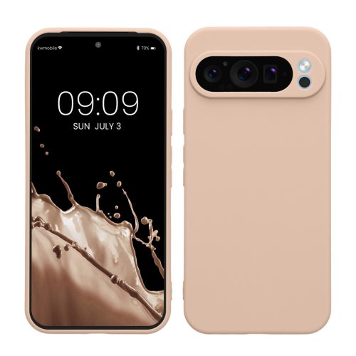 Kwmobile Google Pixel 9 Pro XL tok, krémszínű, szilikon, KWM000020PU012C
