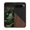 Kwmobile Google Pixel 9 Pro XL tok, barna/fekete, fa/szilikon, KWM000020QS001C