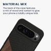 Kwmobile Google Pixel 9 Pro XL tok, barna/fekete, fa/szilikon, KWM000020QS001C