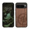 Kwmobile Google Pixel 9 Pro XL tok, barna, fa/szilikon, KWM000020QT001C