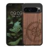 Kwmobile Google Pixel 9 Pro XL tok, barna, fa/szilikon, KWM000020QT001C