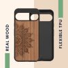 Kwmobile Google Pixel 9 Pro XL tok, barna, fa/szilikon, KWM000020QT002C