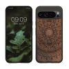 Kwmobile Google Pixel 9 Pro XL tok, barna, fa/szilikon, KWM000020QT003C