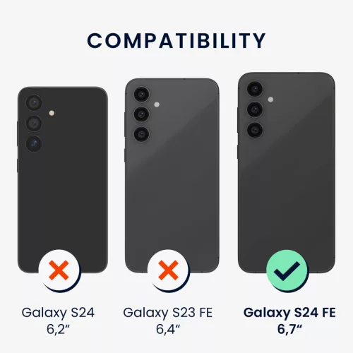 Kwmobile tok Samsung Galaxy S24 FE-hez, barna, fa/szilikon, KWM000021WK001C